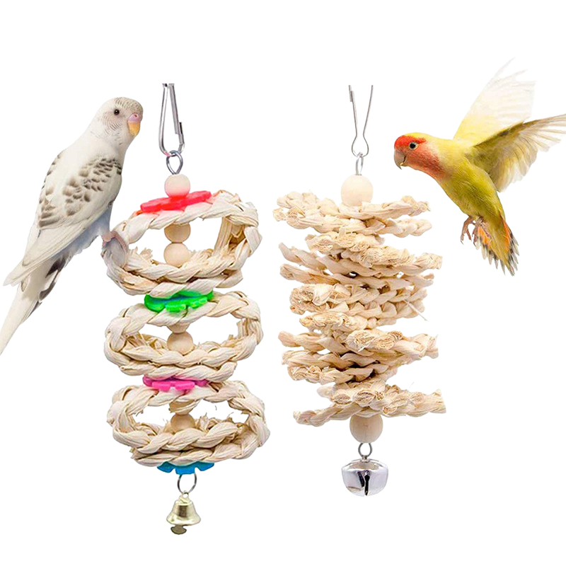 7 Pieces Wood Bird Toys