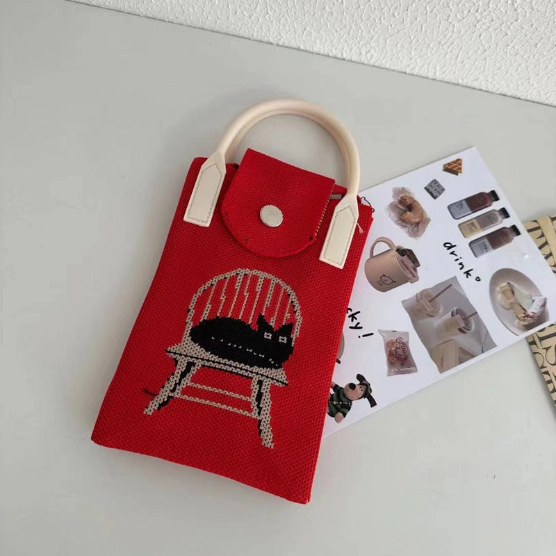 Women's Mini Polyester Animal Streetwear Magnetic Buckle Handbag