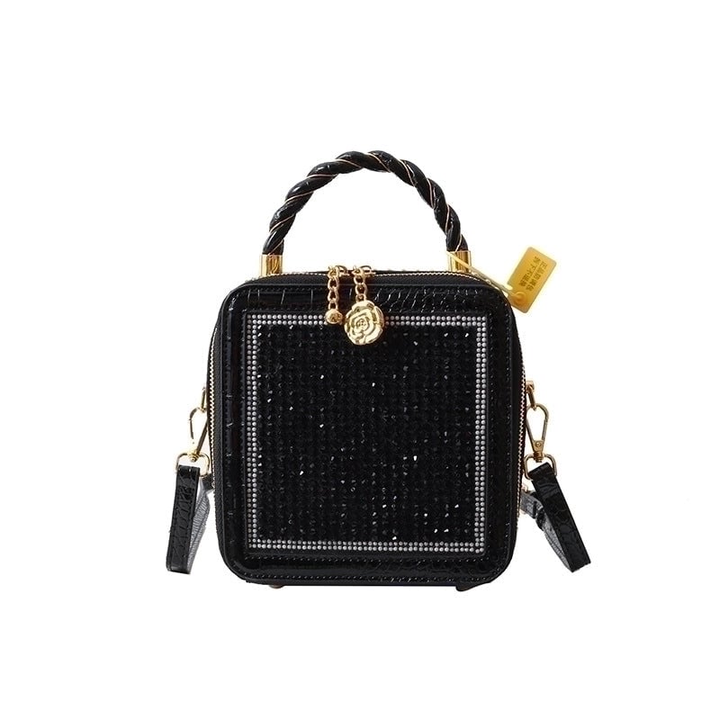 Women's Medium Pu Leather Geometric Solid Color Streetwear Zipper Handbag