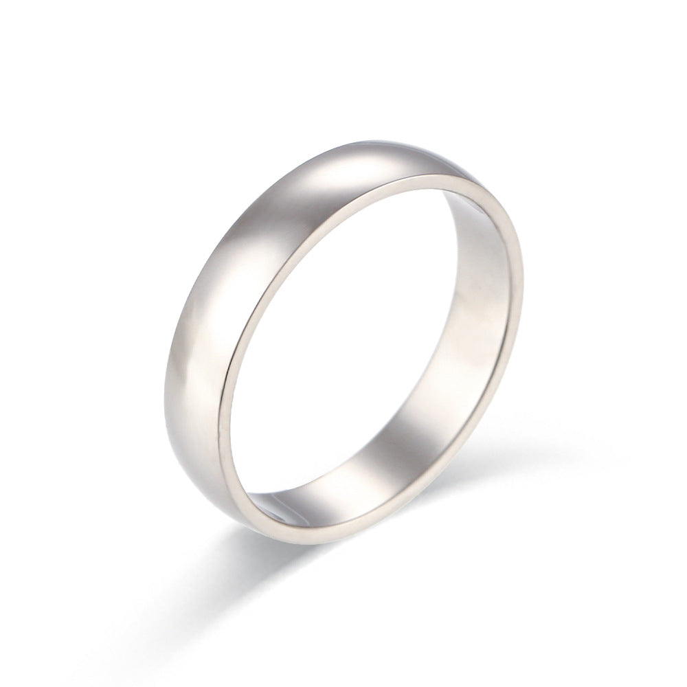 Minimalist Fashion Round Geometric Stainless Steel 18K Gold Plated Rings