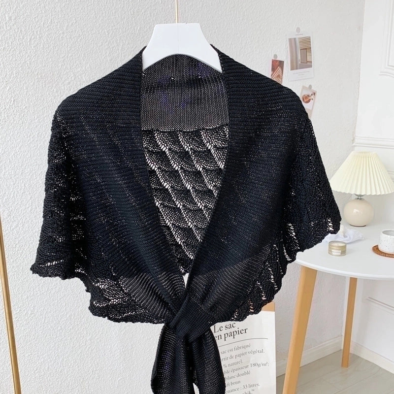 Women's Sweet Solid Color Polyester Shawl