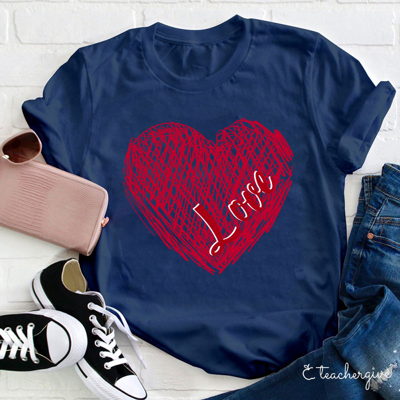 Love Heart Teacher T-Shirt