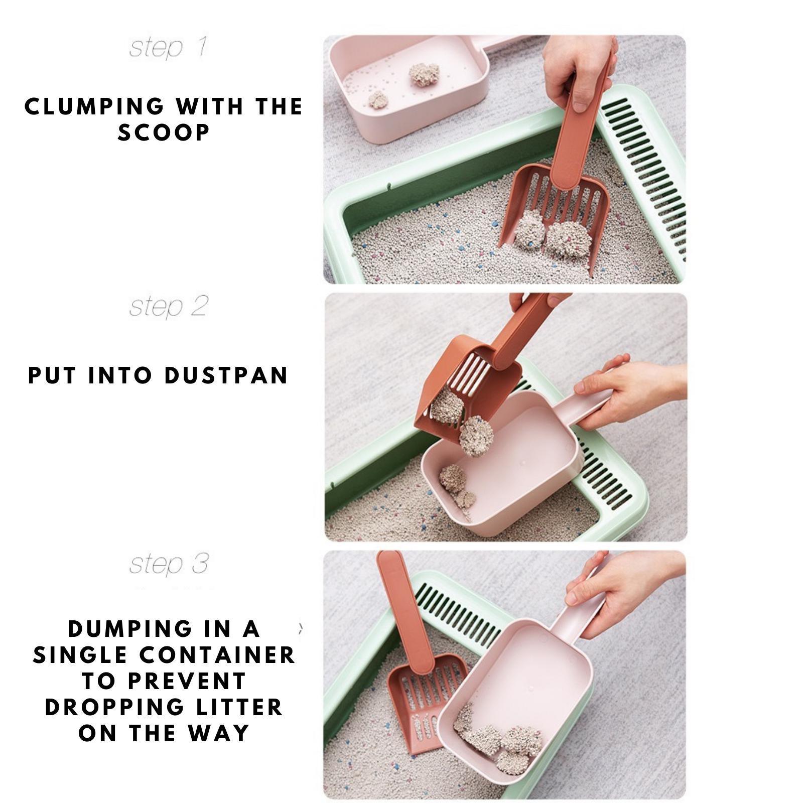 Cat Litter Scoop and Dustpan Combo - Easy Waste Disposal