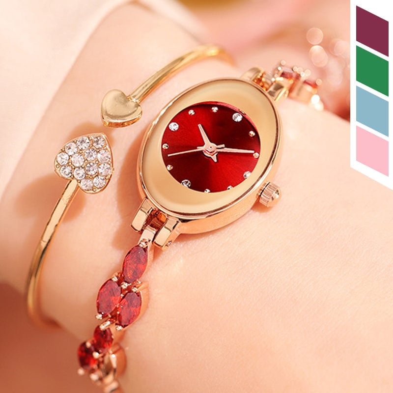 💥Hot Sale✨Womne's Colored Zircon Bracelet Watch