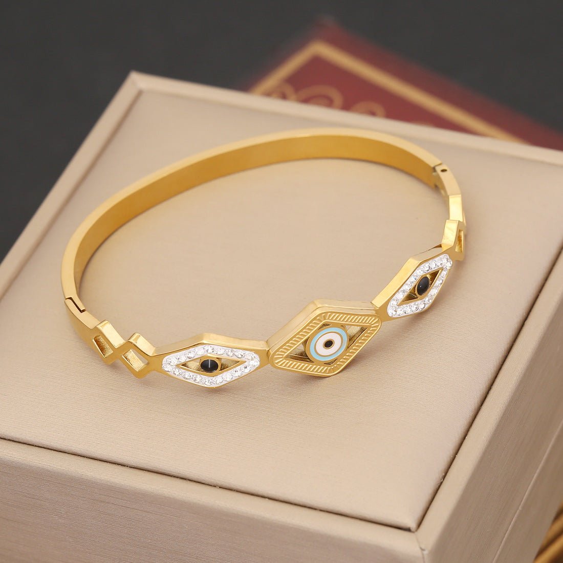 Expressive Eye Stainless Steel Electroplating Bangles