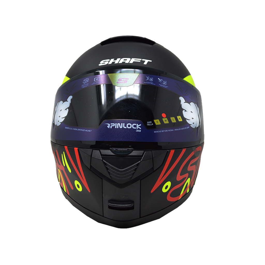 Casco Shaft Abatible 3910 Art Black Rojo