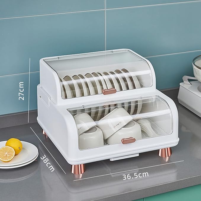 Multi-Function Dish Rack. Drain Dish Rack With Cover. Dish Drainer Utensil Organizer For Kitchen