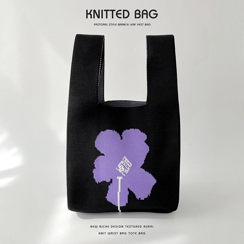 Women's Medium Polyester Flower Beach Open Handbag