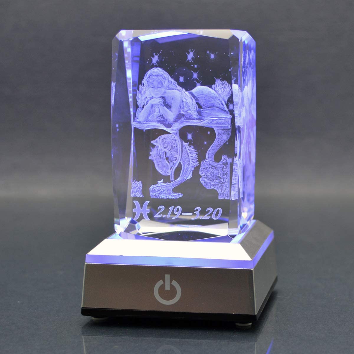 3D Crystal Light with LED Colourful Base