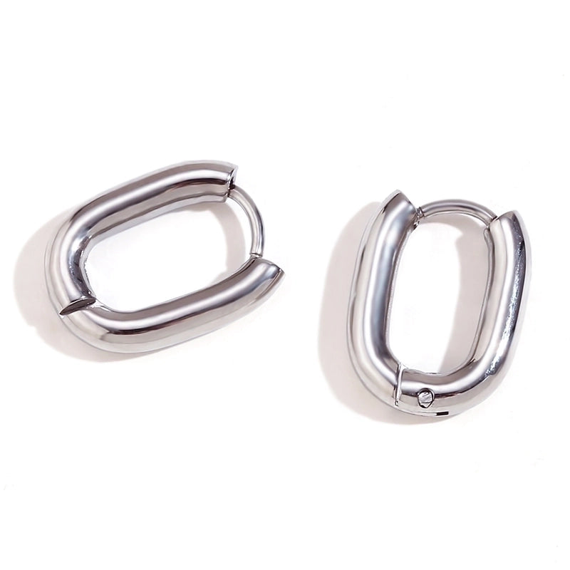 1 Pair Minimalist Classic Style Solid Color Plating 304 Stainless Steel Rhinestones 18K Gold Plated Ear Studs