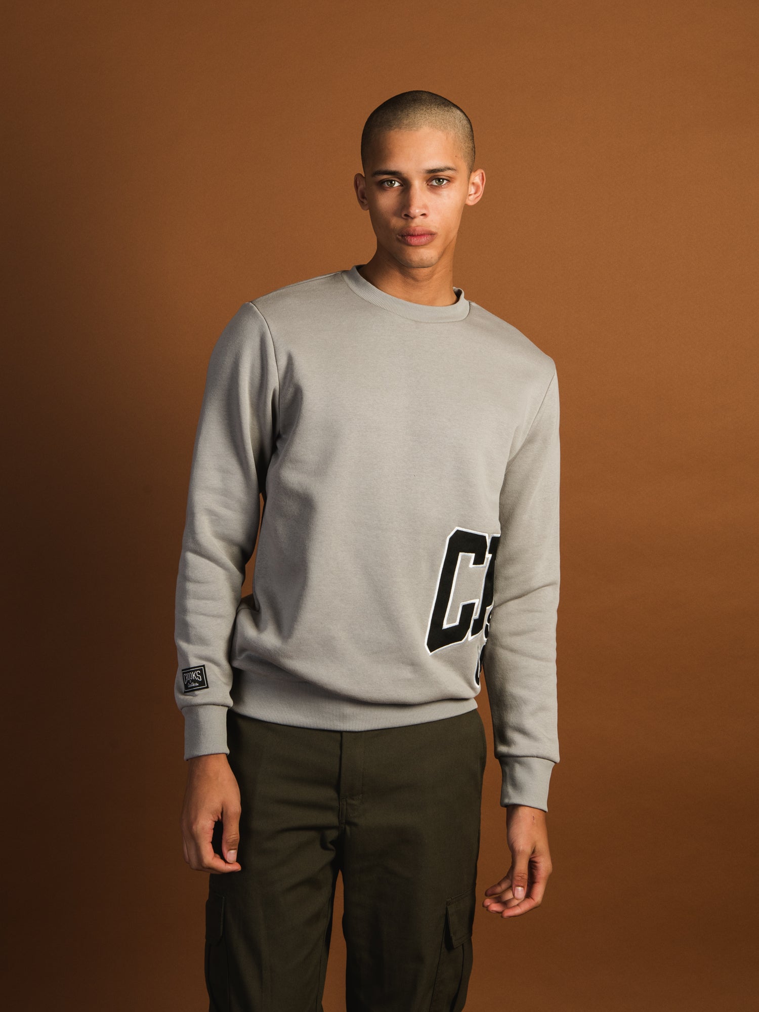 CROOKS & CASTLES C&C LOGO CREWNECK