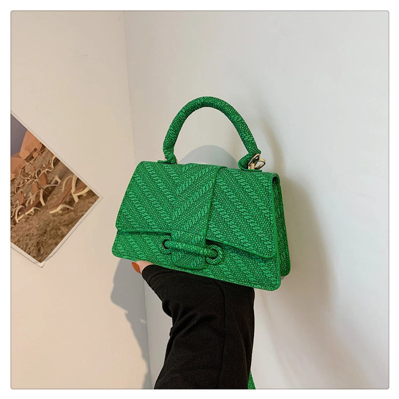 Women's Medium Nylon Solid Color Basic Classic Style Square Flip Cover Crossbody Bag