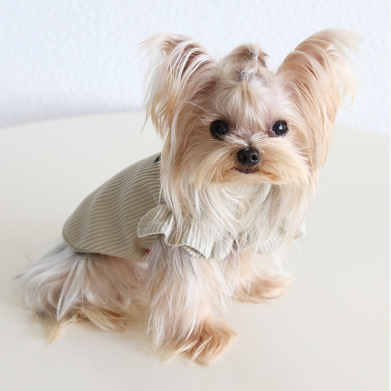 Solid Color Soft Knit Dog Cat Vest/T-shirt