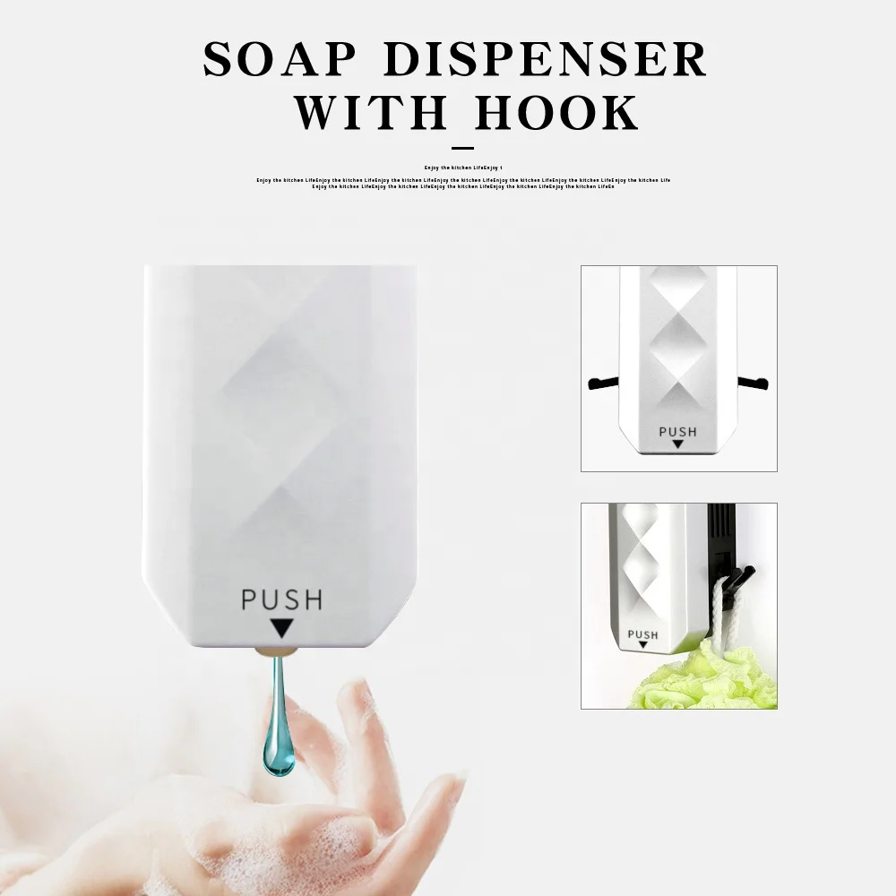 Single/Double/Triple 350ML Soap Dispenser Wall Mounted Hand Sanitizer Dispenser Bathroom Home Nail Free Bathroom Accessories