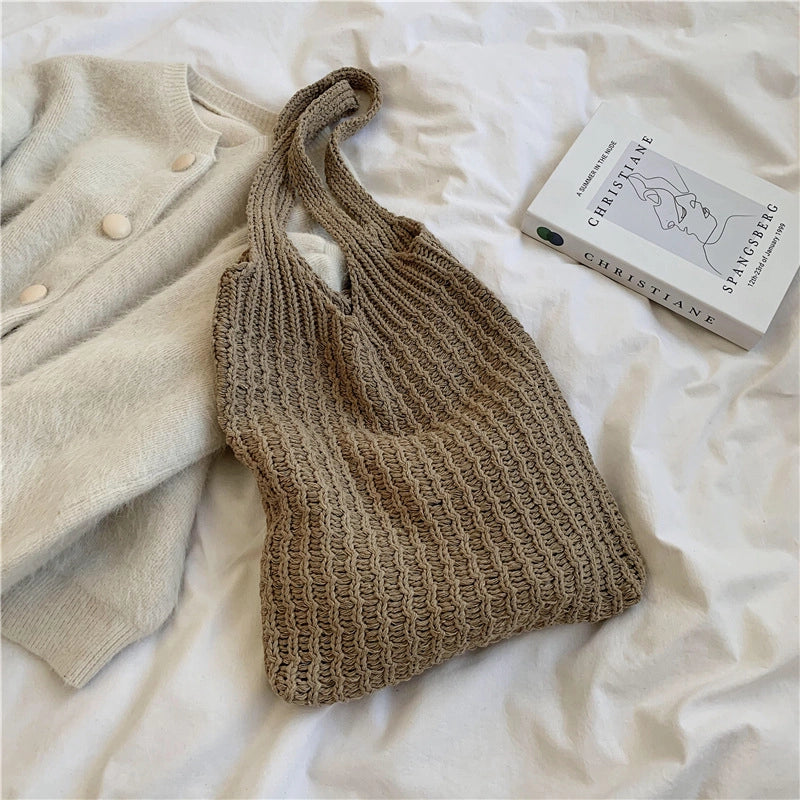 Women's Large All Seasons Yarn Basic Shoulder Bag