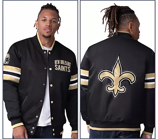 🔥Buy 2 for only $55🎁Buy 2 Get 2 Free🏈NFL Starter Satin Twill Snap Front Jacket