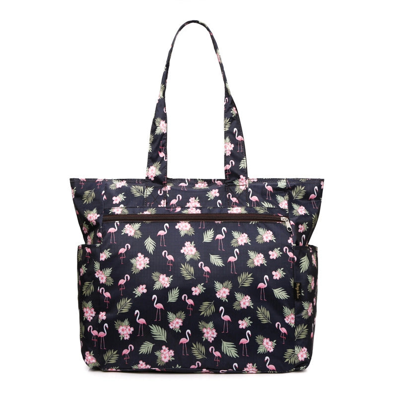 Women's Large Canvas Oxford Cloth Printing Vintage Style Classic Style Square Zipper Shoulder Bag