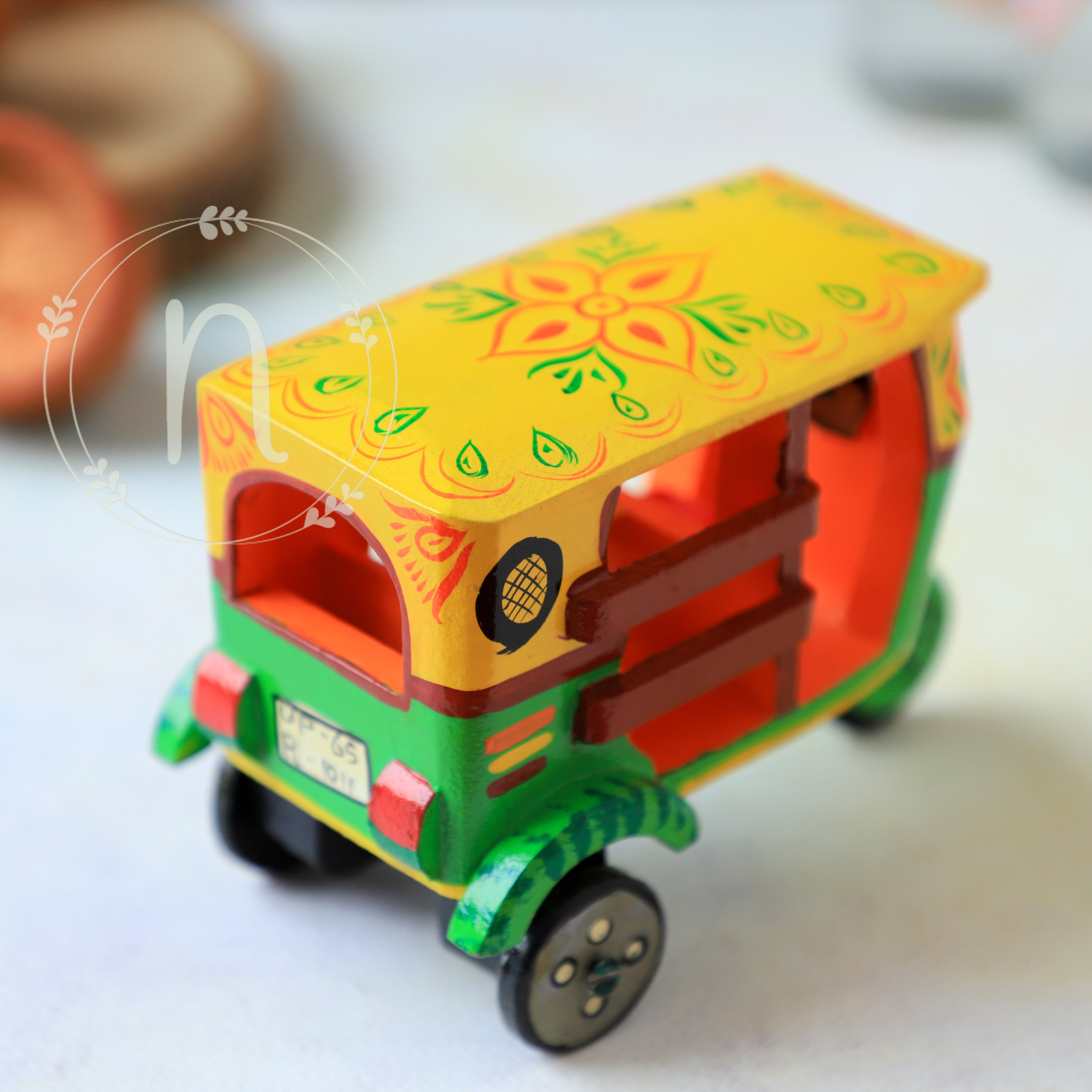 Wooden Auto Rickshaw