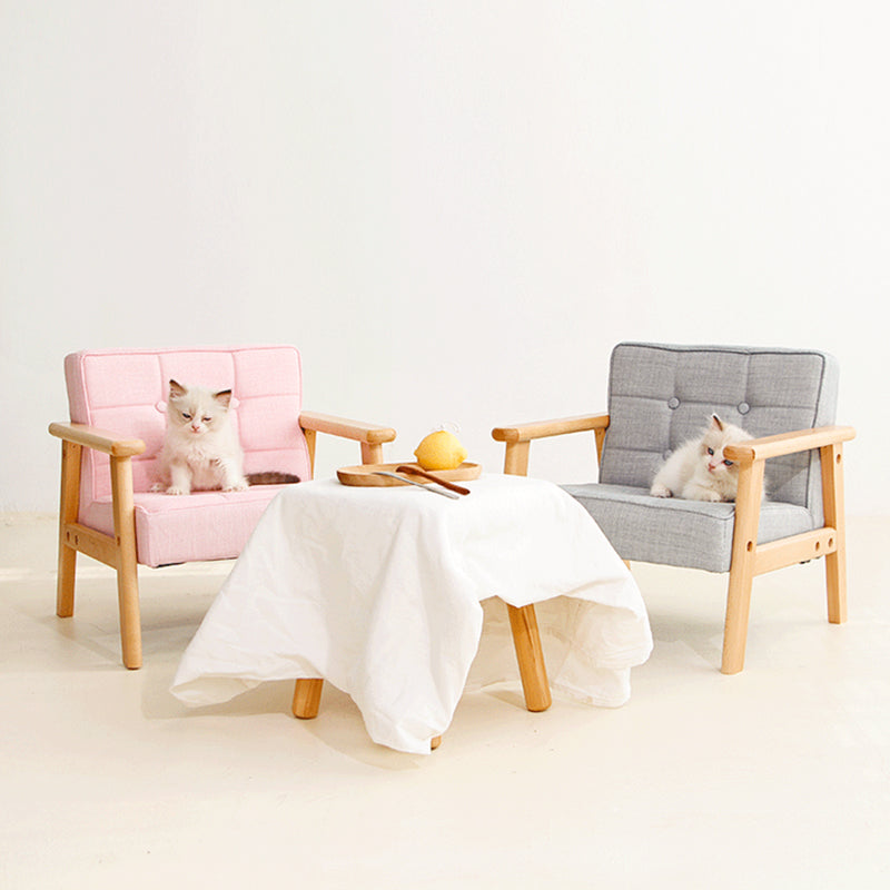 Wood Backrest Cat Sofa Chair