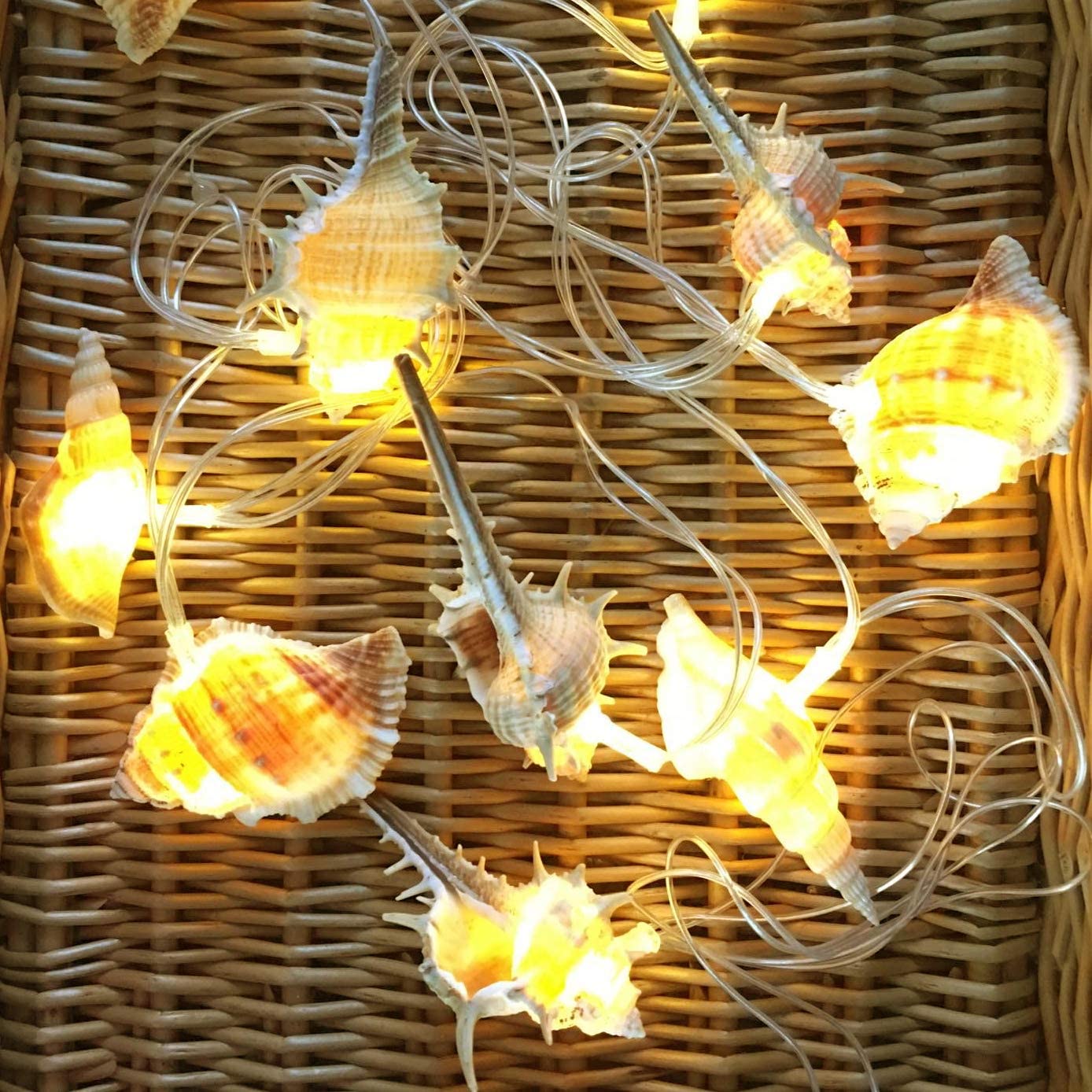 Cute String Lights For You-Natural Seashell. Conch. Honeybee. Pineapple.Flamingo