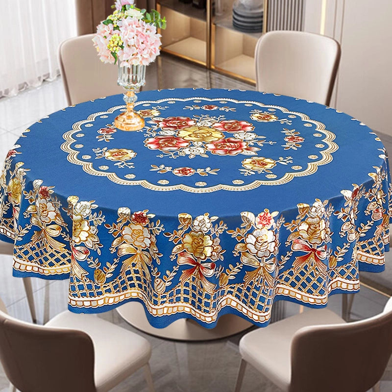 Elegant Classic Style Geometric Flower PVC Tablecloths Artificial Decorations