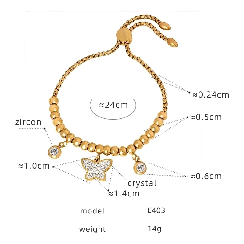 Hip-Hop Exaggerated Devil'S Eye Star Heart Shape Titanium Steel 18K Gold Plated Zircon Bracelets In Bulk