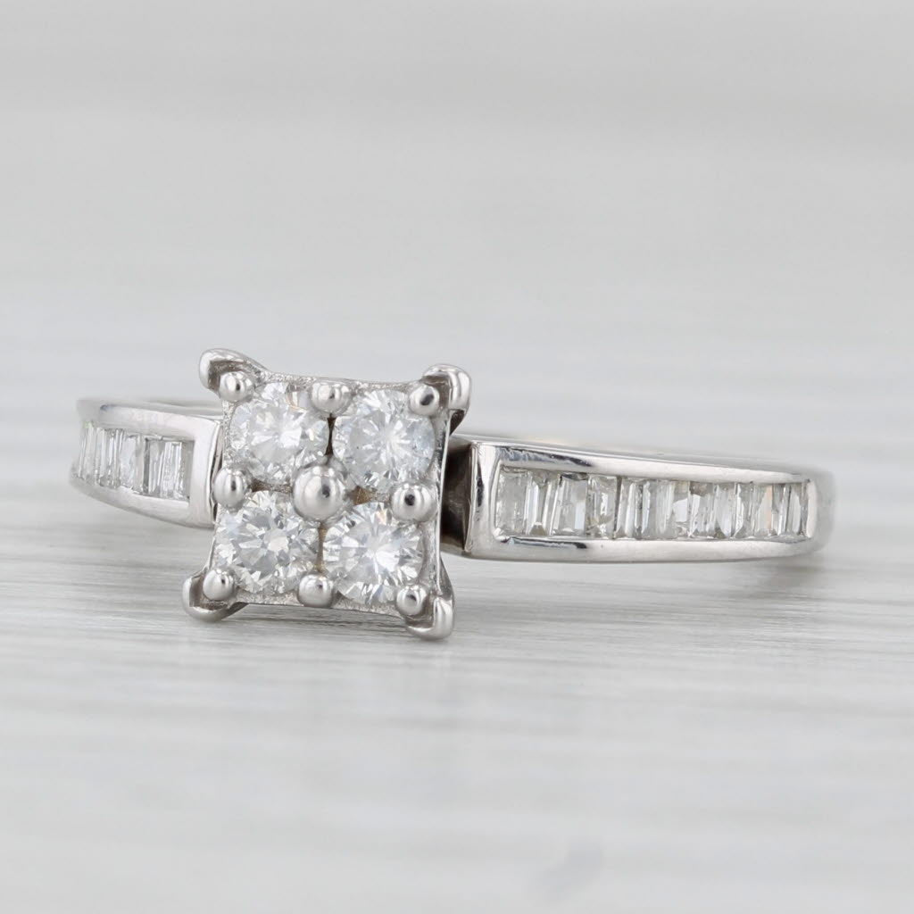 0.38ctw Diamond Engagement Ring 10k White Gold Size 6