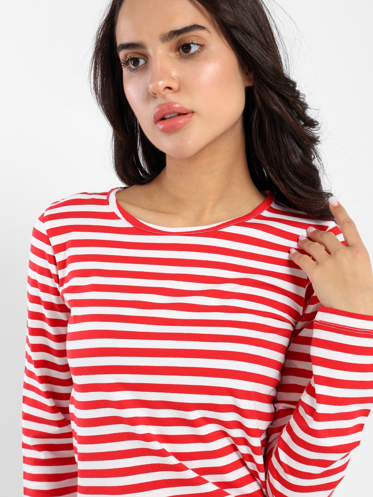 Striped Long Sleeves Top