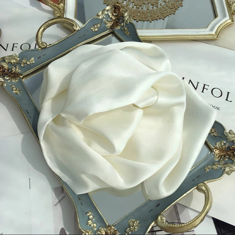 Women's Minimalist Classic Style Color Block Silk Silk Scarf
