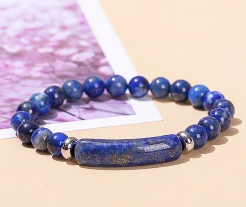 Minimalist Geometric Stainless Steel Natural Stone Polishing Bracelets