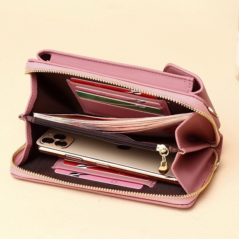 Korean Version Pu Bag Messenger Mobile Phone Bag Coin Bag Large-capacity Bag Shoulder Bag Card Bag Student Wallet
