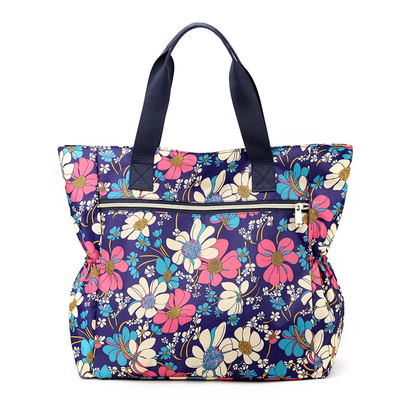 Women's Large Nylon Color Block Vintage Style Classic Style Square Zipper Handbag