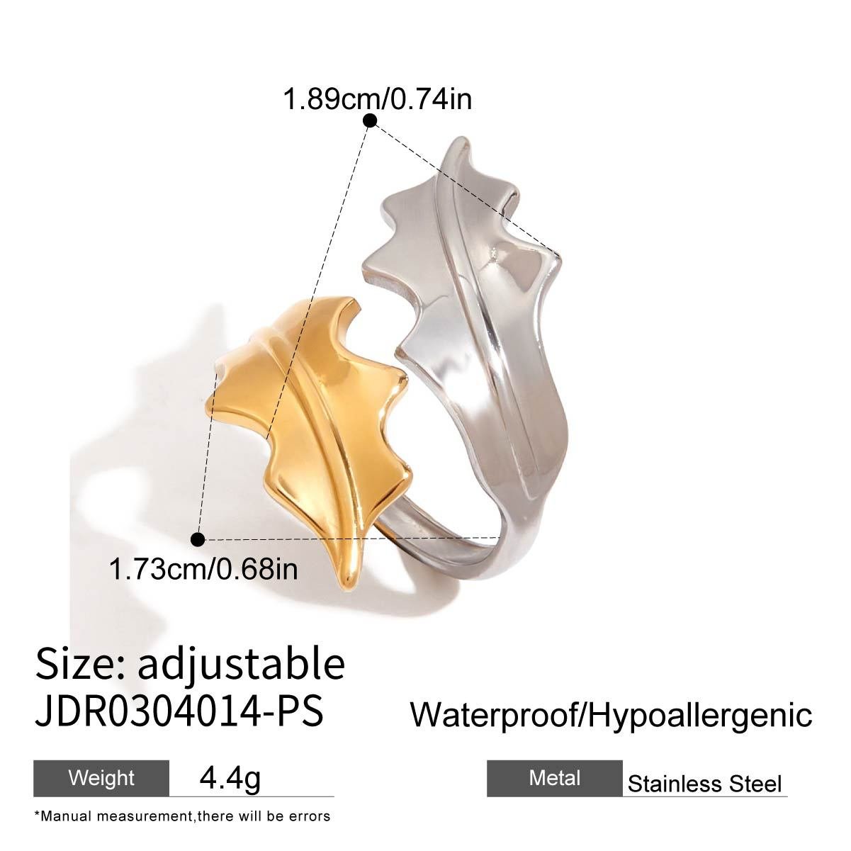 Leaf Ring Titanium Steel Jewelry Hot-Selling Stainless Steel Rings