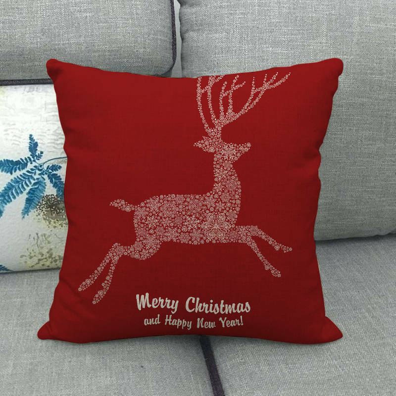 18 Cojines Merry Xmas Couch Throw Pillow Cover Case Home Sofa Decor Pillowslip