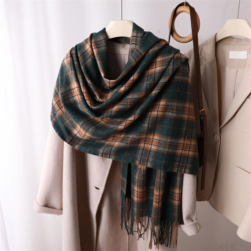 Unisex Casual Elegant Basic Lattice Polyester Scarf