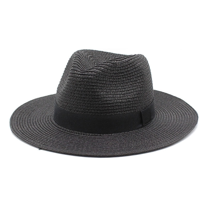 Unisex Minimalist Solid Color Flat Eaves Fedora Hat