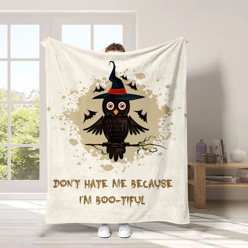 Halloween Cute Pumpkin Letter Bat Polyester Blanket Couch & Sofa Decor