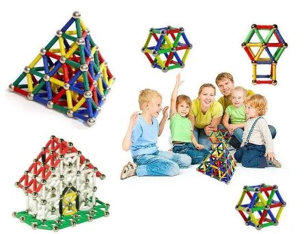 Educational Magnetic Sticks For Kids 84Pcs