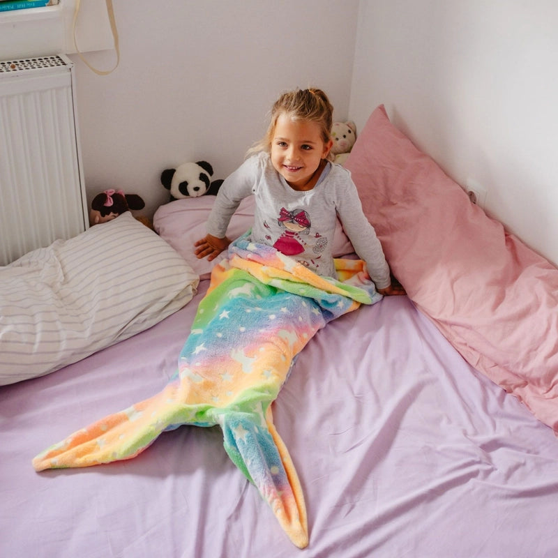 Casual Elegant Cute Fish Tail Fabric Blanket Bedding