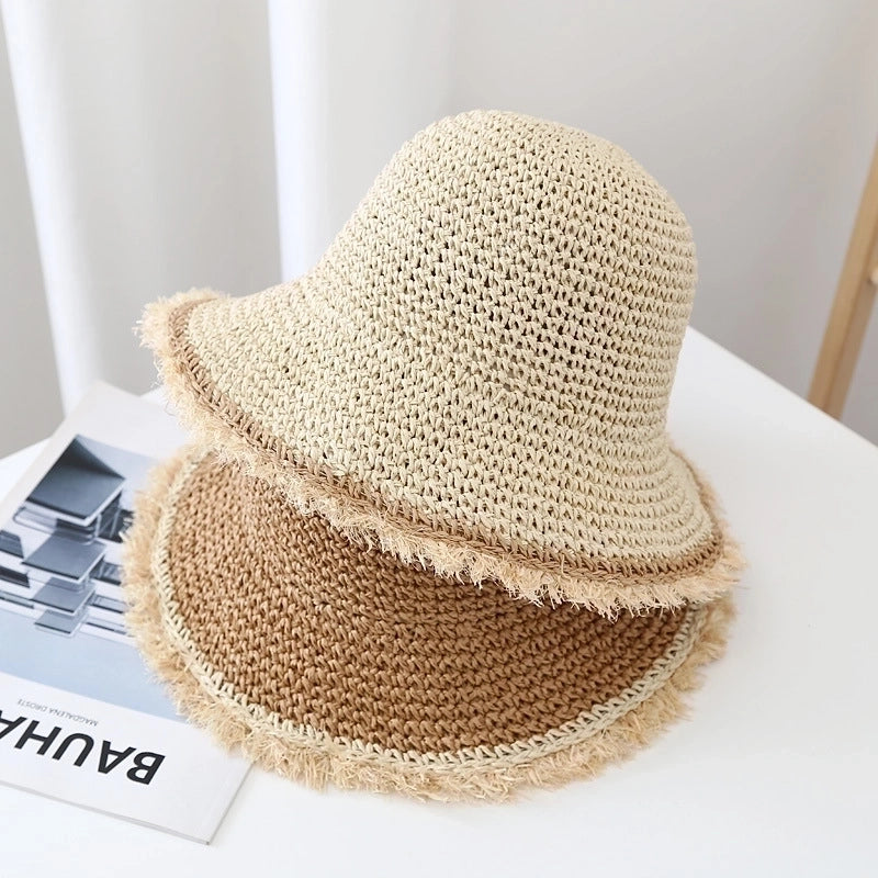 Women's Basic Solid Color Big Eaves Bucket Hat