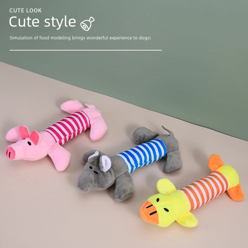 Hot Sale Plush Voice Dog Toy Four Legs Long Animal Pet Molar Toy Cat Supplies