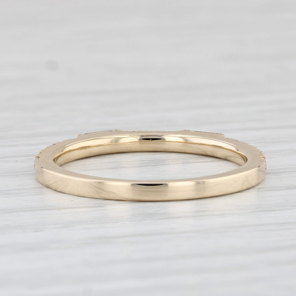 New 0.35ctw Stackable Diamond Ring 14k Yellow Gold Size 6.75 Wedding Band