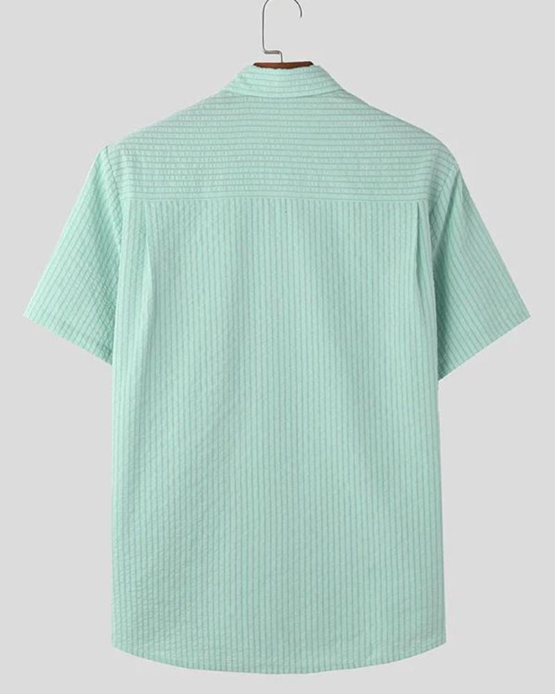 Sea Green Regular Cotton Shirt