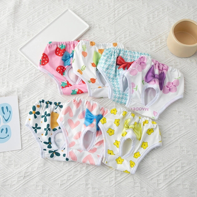 Cute Polyester Heart Shape Flower Bow Knot Pet Clothing