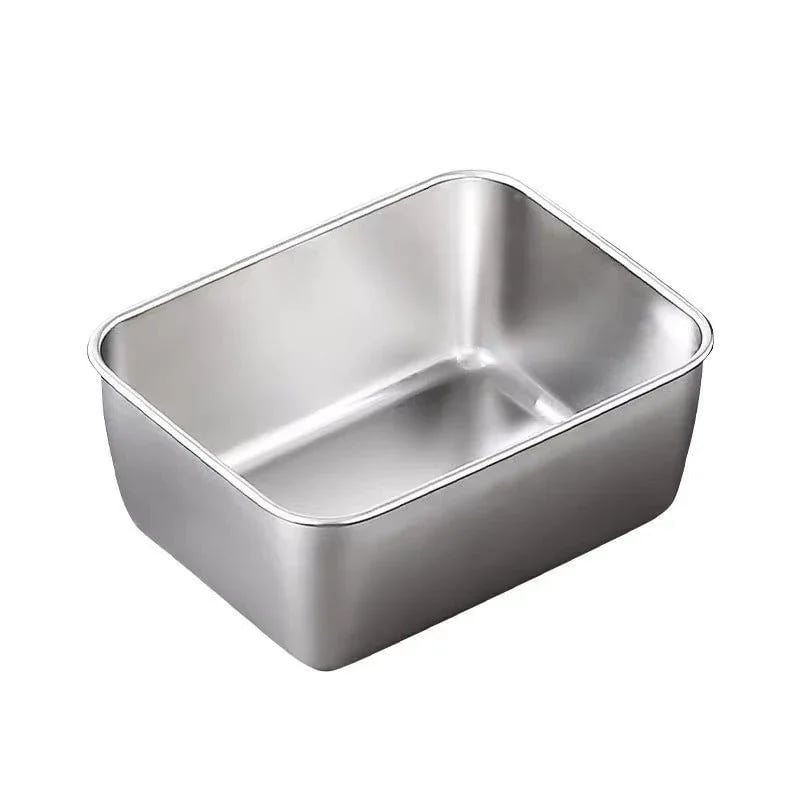 🔥 Stainless Steel Square PlateWith Lid