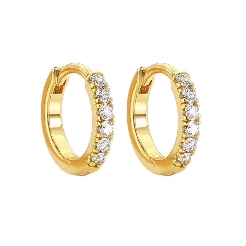 Fashion Geometric Plating Metal Artificial Gemstones Copper Earrings