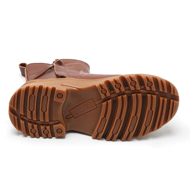 Leather Short Boots Snow Boots Have Fleece Lined for Cold Winter in Black/Brown/Coffee