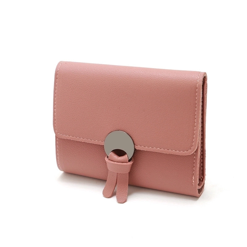 Korean Solid Color Portable Short Wallet