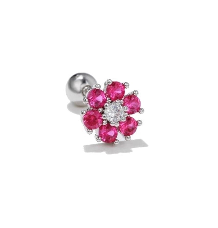 Fashion Geometric Brass Plating Zircon Ear Studs 1 Piece