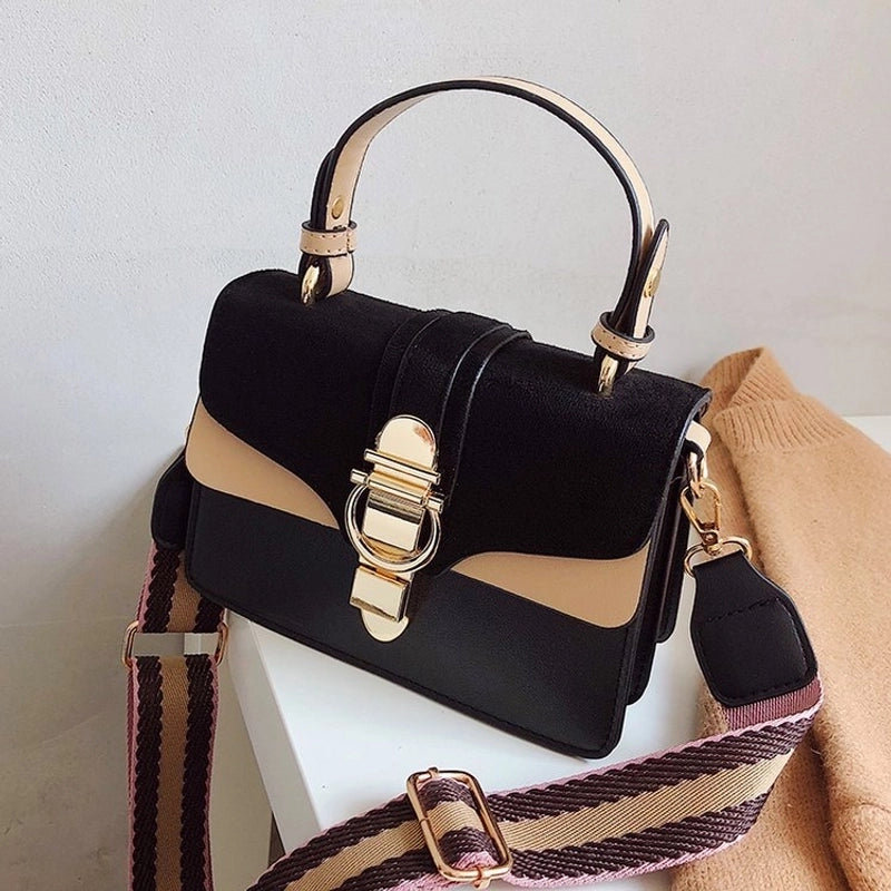 Women's Small Pu Leather Vintage Style Square Bag